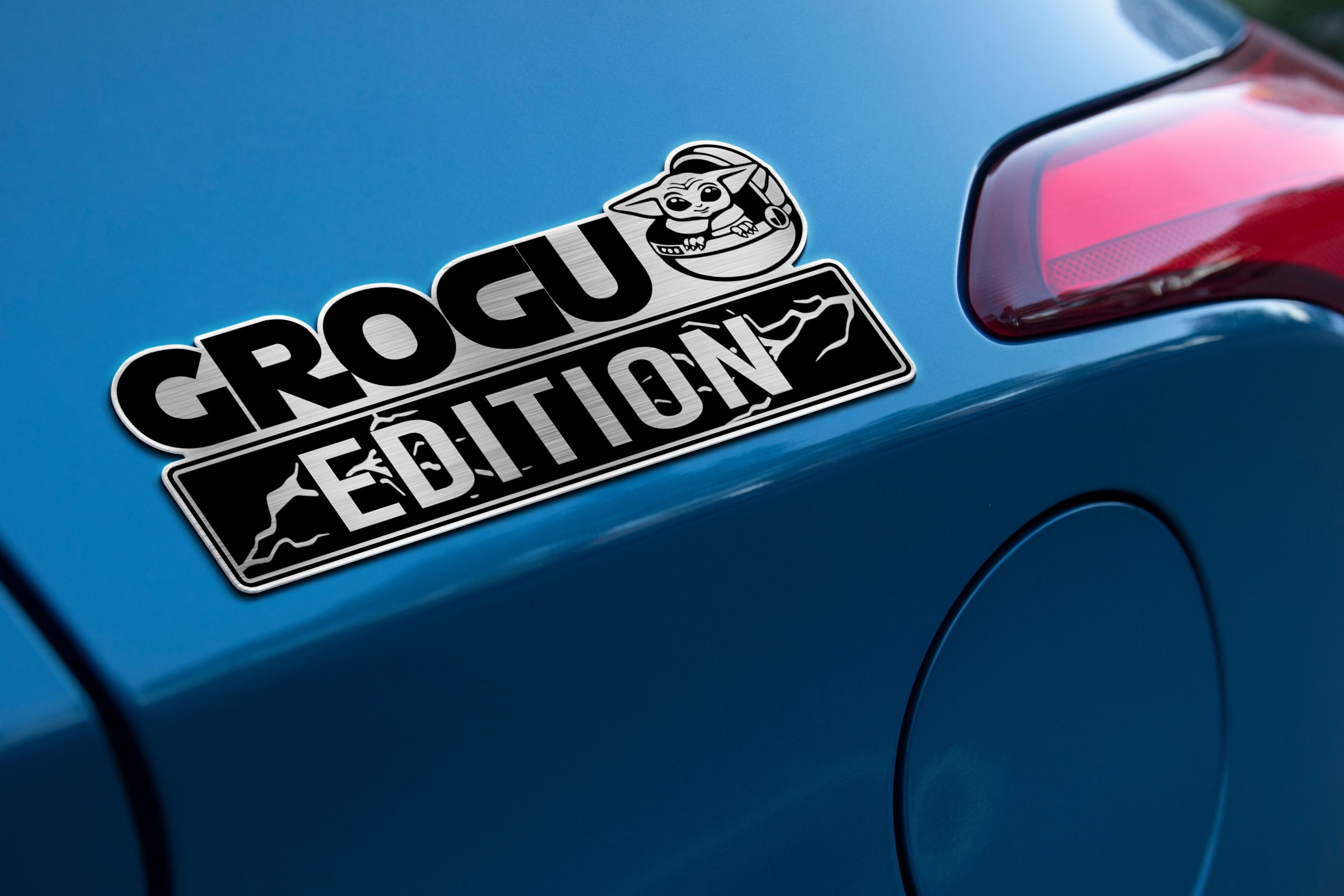 Grogu Edition Laser-Engraved Car Badge 2 Grogu Edition Laser-Engraved Car Badge - Image 2
