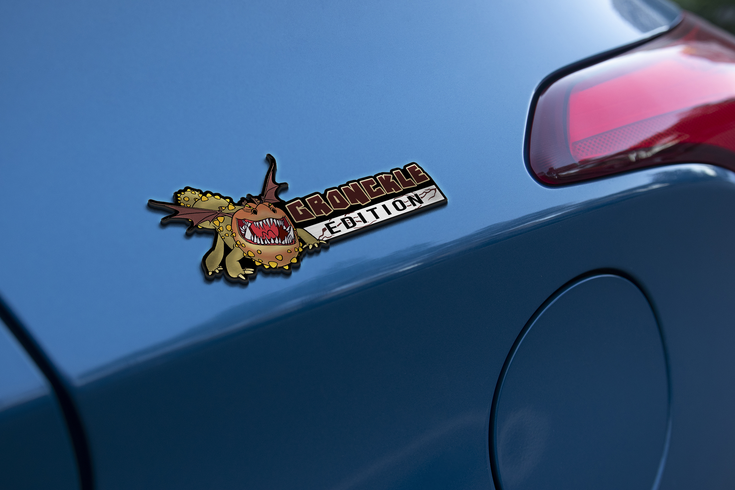 Gronckle Edition Engraved Car Emblem Version 2 4 Gronckle Edition Engraved Car Emblem Version 2 - Image 4