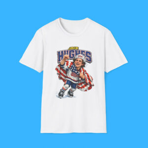 Hockey Jack Hughes Caricature T-Shirt
