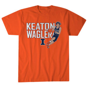 Illinois Fighting Illini Basketball Keaton Wagler Name Pose T-Shirt