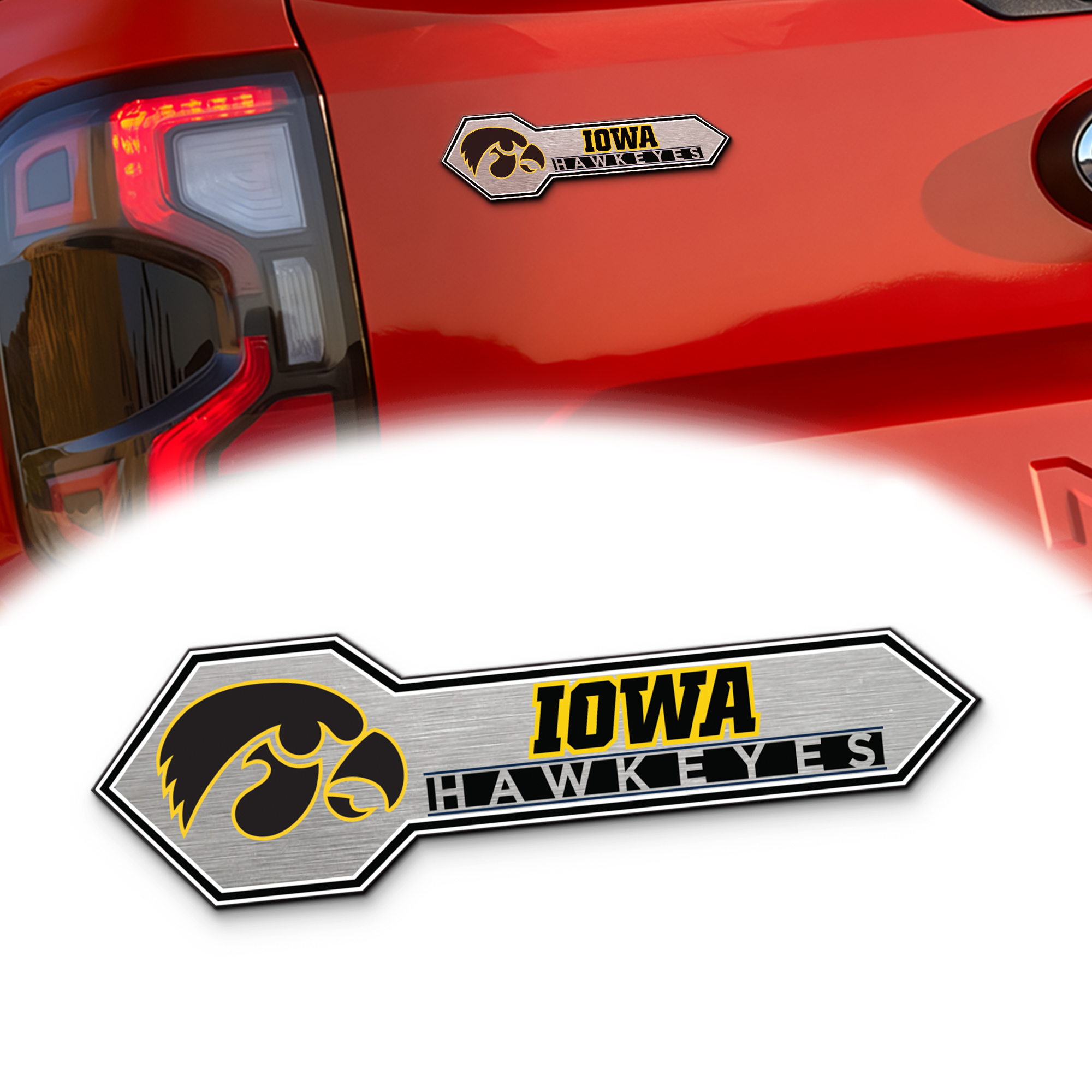 Iowa Hawkeyes Edition Acrylic Car Name Emblem 1 Iowa Hawkeyes Edition Acrylic Car Name Emblem