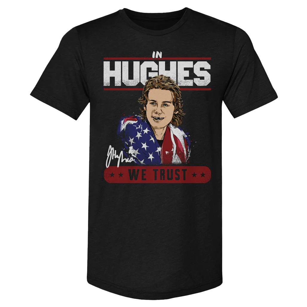 Jack Hughes USA We Trust T-Shirt 1 Jack Hughes USA We Trust T-Shirt