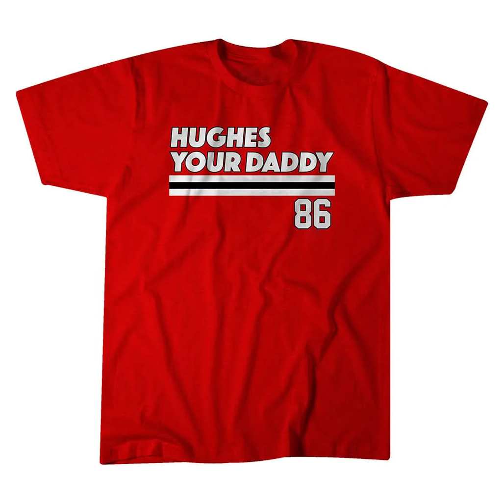 Jack Hughes Your Daddy Number 86 T-Shirt 1 Jack Hughes Your Daddy Number 86 T-Shirt