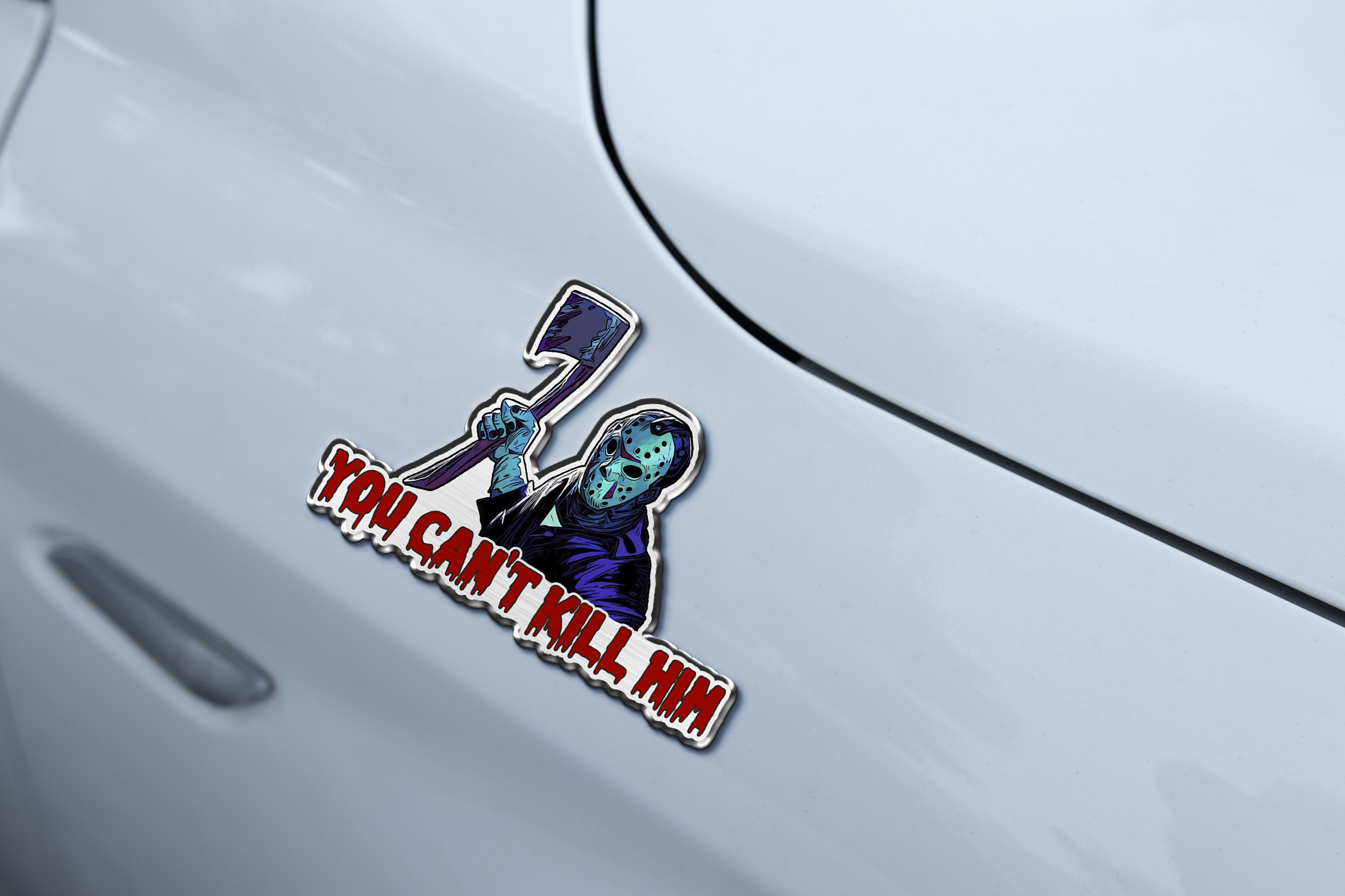 Jason Voorhees Signature and Iconic Quote Edition Laser Engraved Car Emblem 6 Jason Voorhees Signature and Iconic Quote Edition Laser Engraved Car Emblem - Image 6