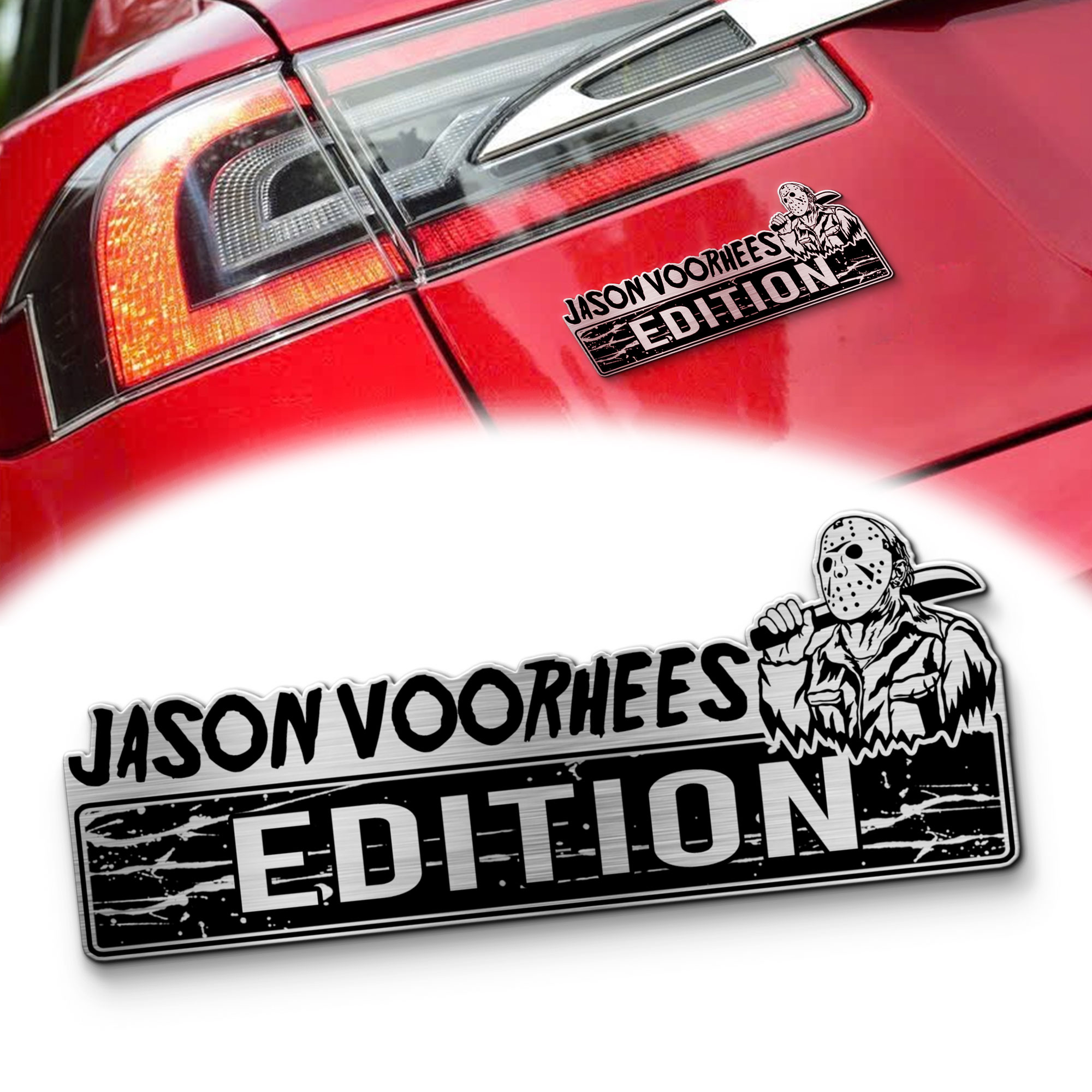 Jason Voorhees Edition Laser Engraved Car Name Emblem 1 Jason Voorhees Edition Laser Engraved Car Name Emblem