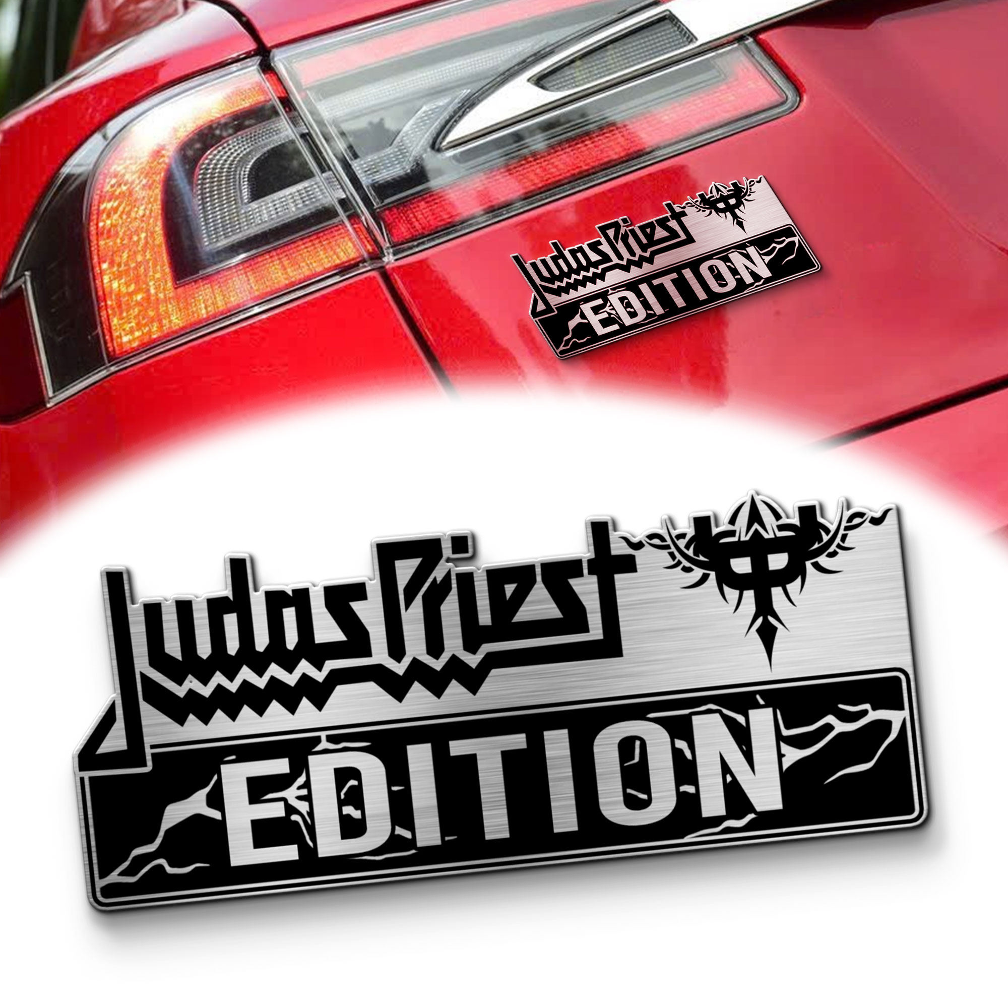 Judas Priest Edition Laser Engraved Car Name Emblem 1 Judas Priest Edition Laser Engraved Car Name Emblem
