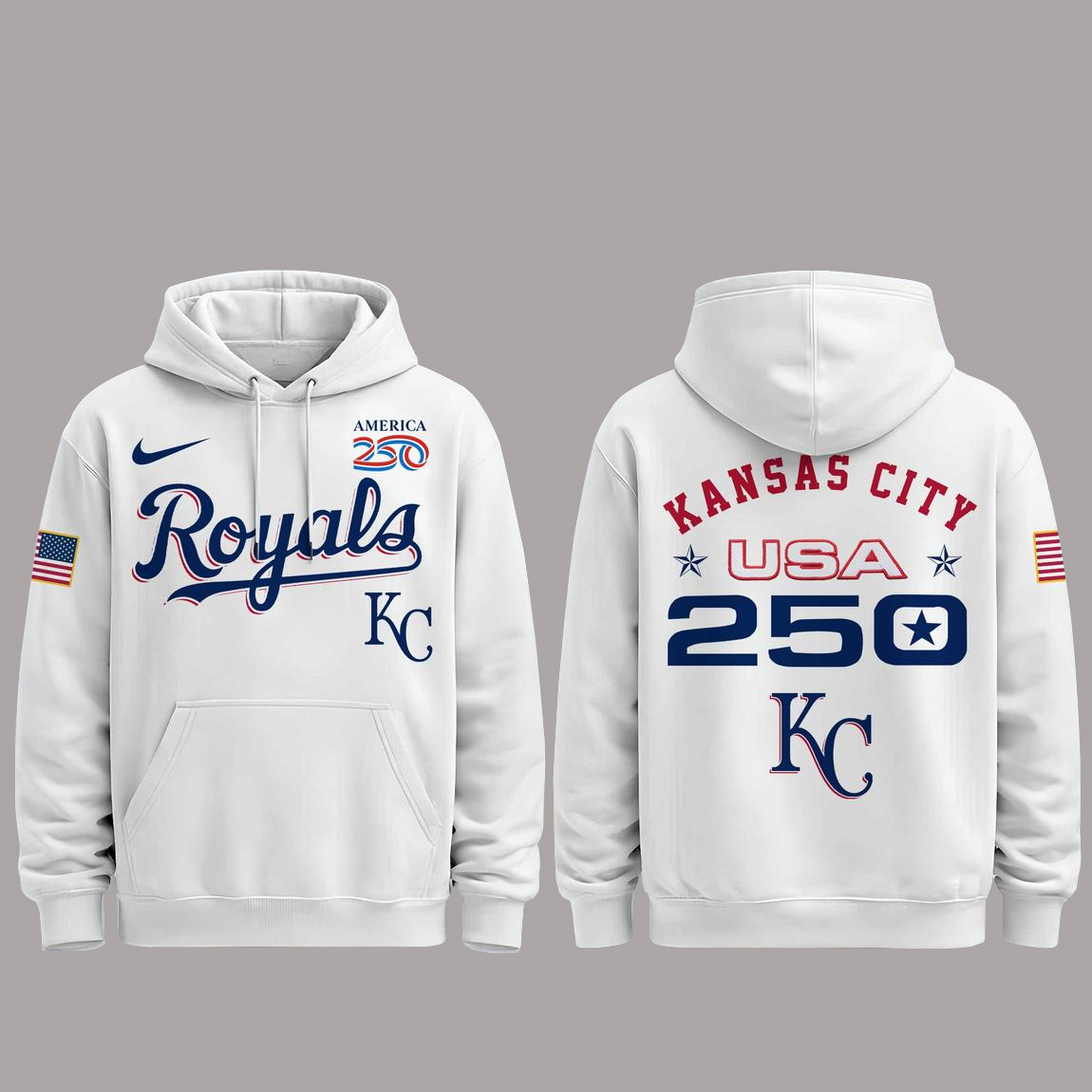 Kansas City Royals 250 USA 2026 Celebration America 250 x Major League Baseball Hoodie 1 Kansas City Royals 250 USA 2026 Celebration America 250 x Major League Baseball Hoodie