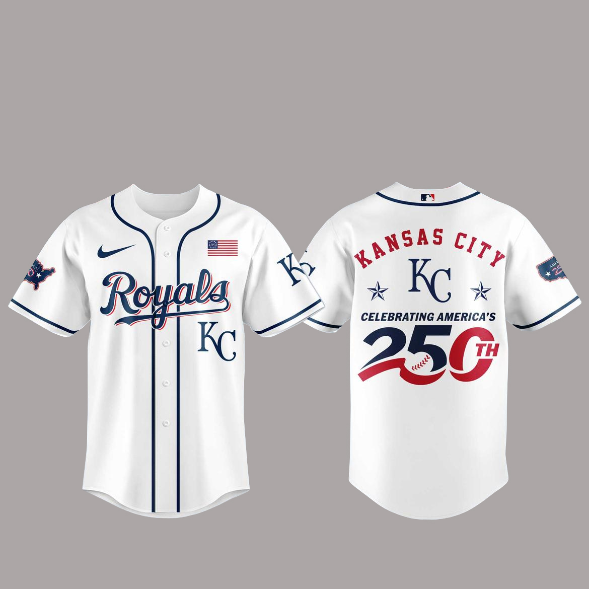 Kansas City Royals America 250th Anniversary Of USA 2026 Baseball Jersey 1 Kansas City Royals America 250th Anniversary Of USA 2026 Baseball Jersey