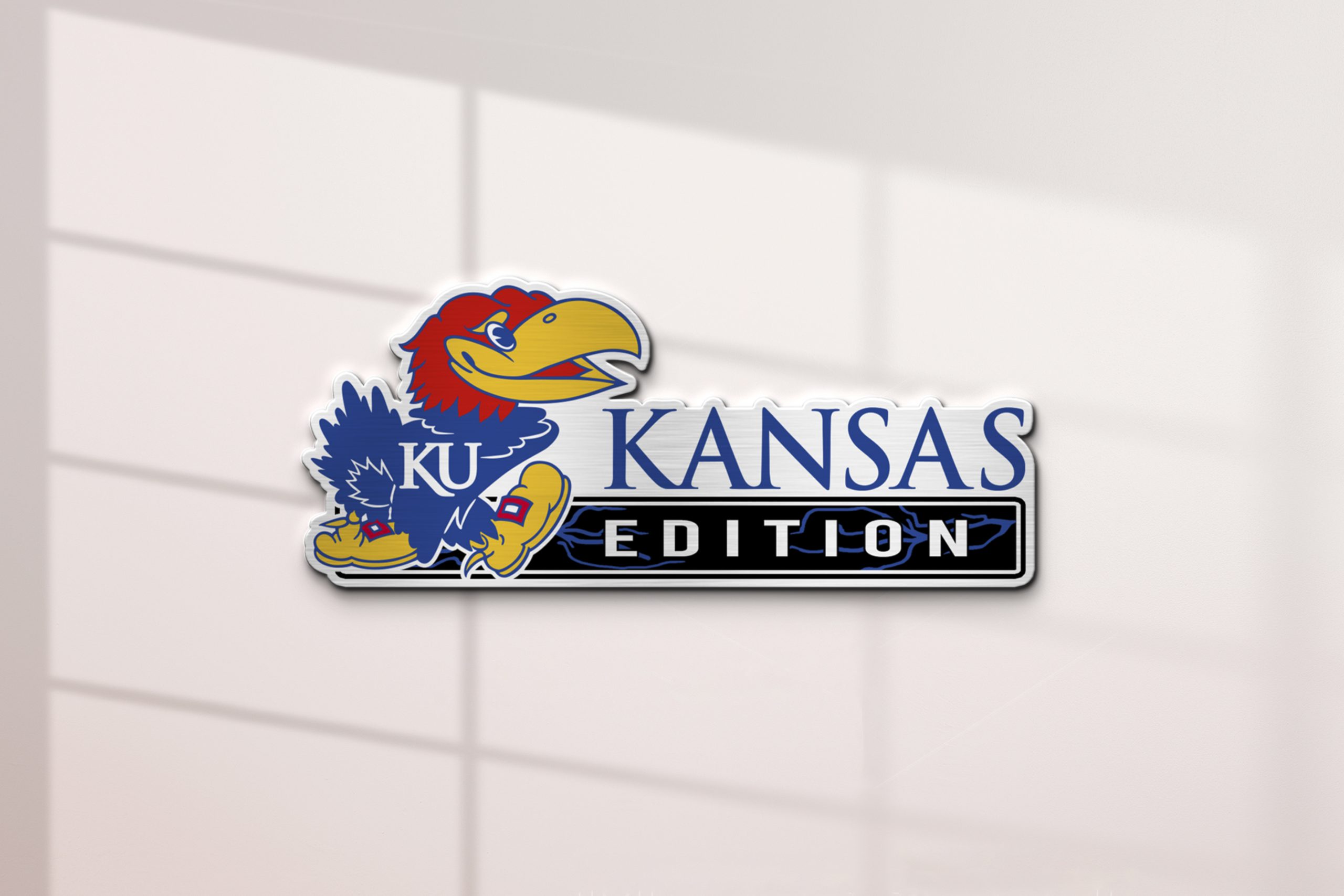 Kansas Jayhawks Edition Acrylic Car Name Emblem 2 Kansas Jayhawks Edition Acrylic Car Name Emblem - Image 2
