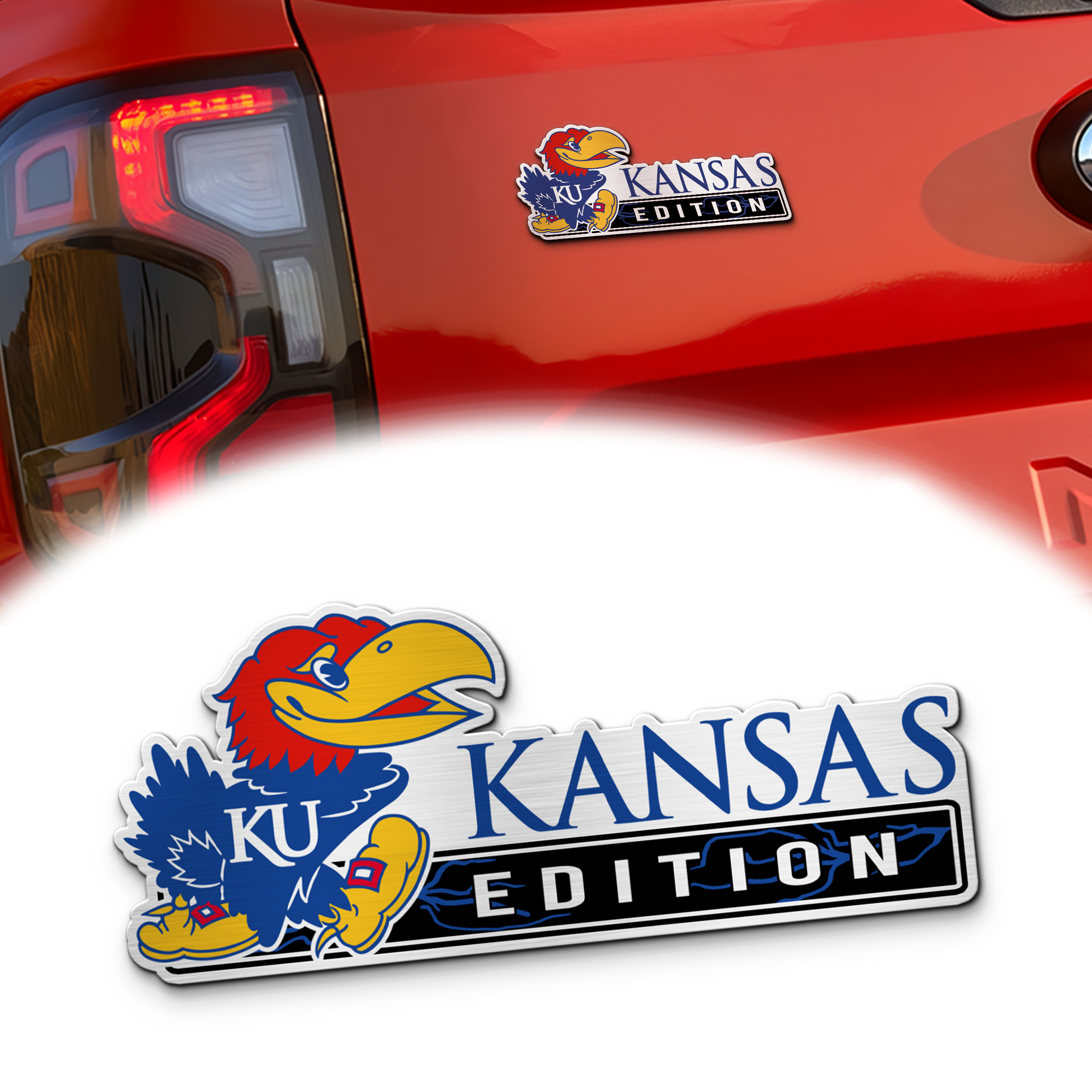 Kansas Jayhawks Edition Acrylic Car Name Emblem 1 Kansas Jayhawks Edition Acrylic Car Name Emblem