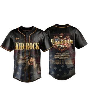 Kid Rock’s 2026 Celebration 250 Years in The Making Freedom 250 Tour Baseball Jersey