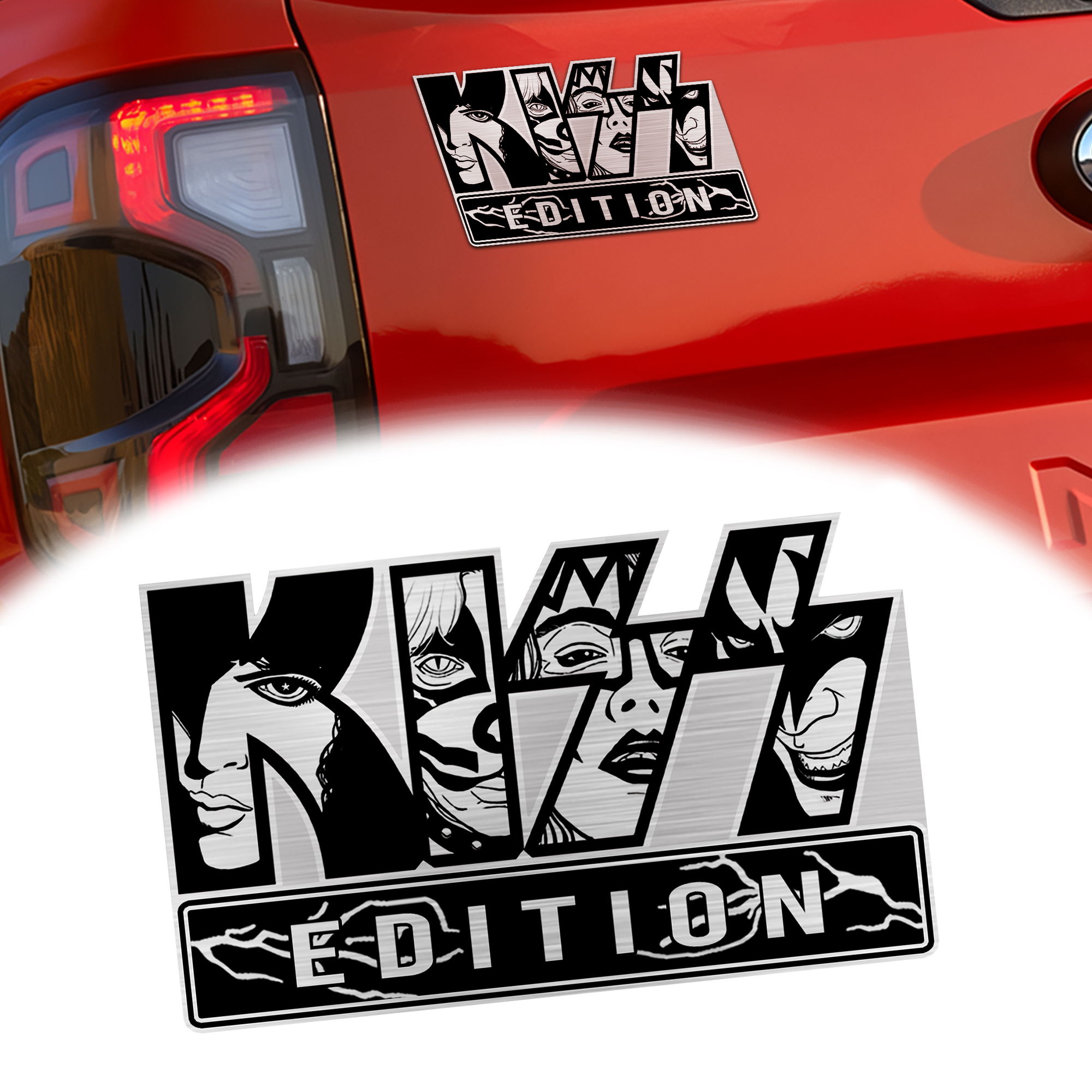 KISS Edition Laser Engraved Car Emblem Original Version 1 KISS Edition Laser Engraved Car Emblem Original Version