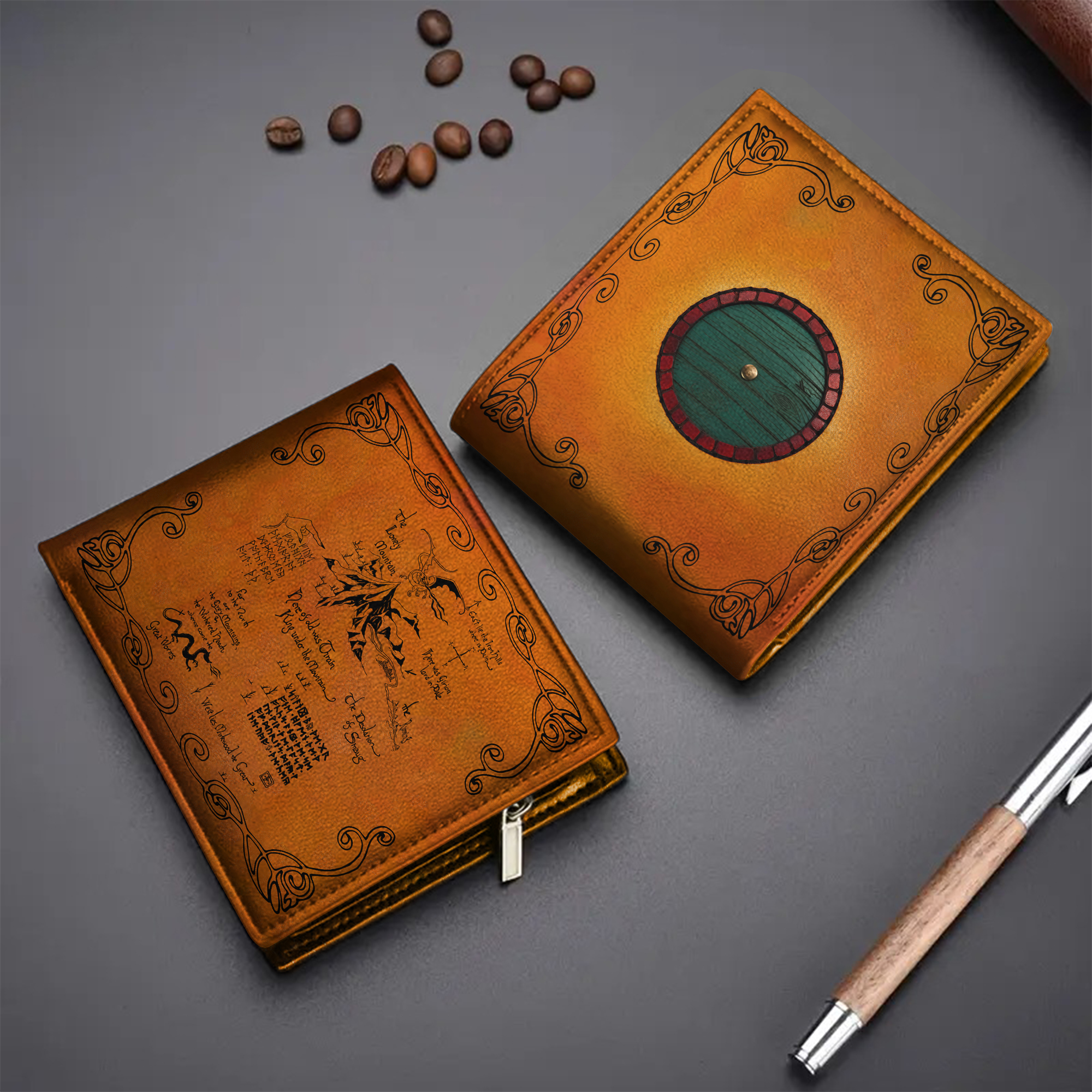 LOTR Hobbit House Leather Wallet 2 LOTR Hobbit House Leather Wallet - Image 2