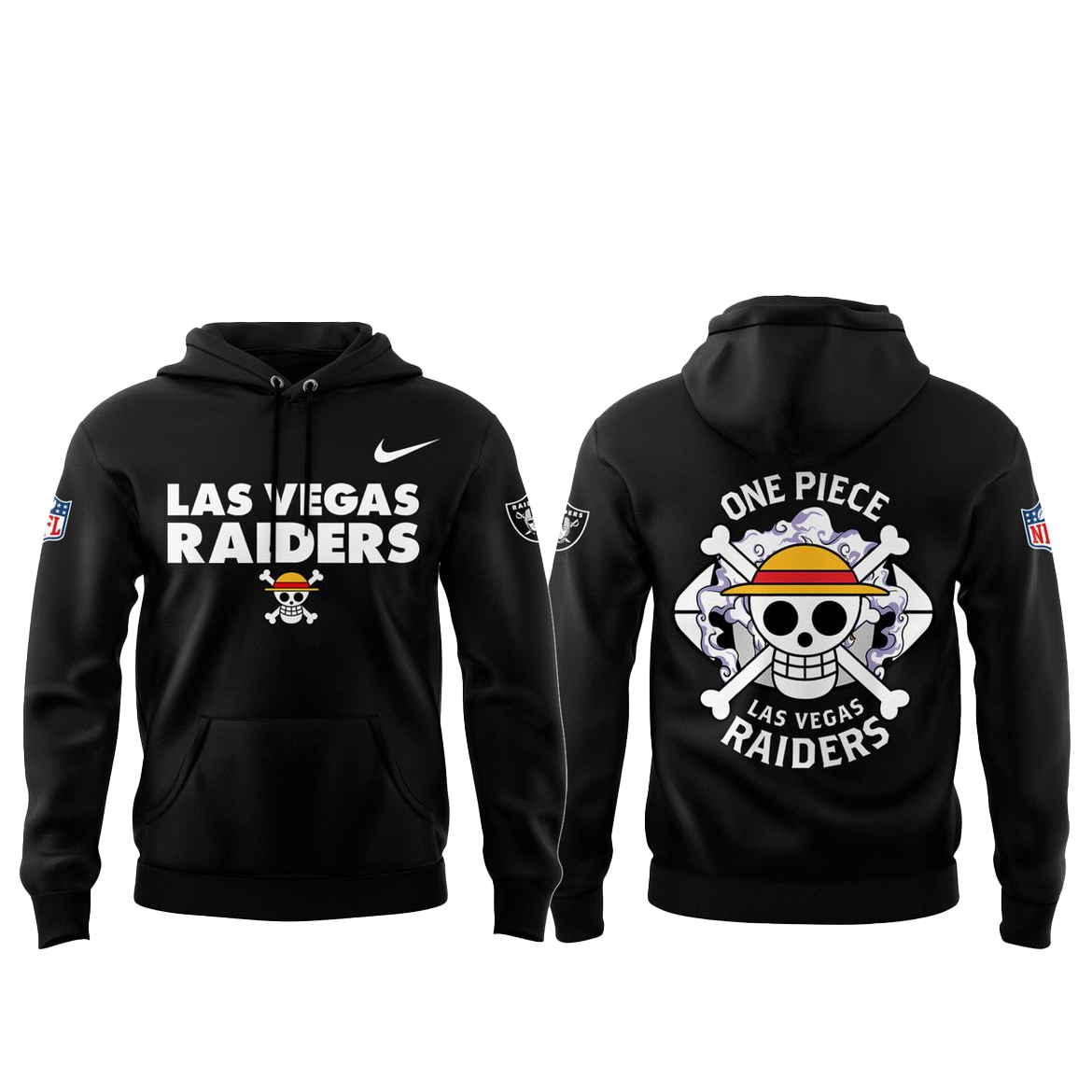Las Vegas Raiders x One Piece Night 2026 Celebrate Shirt 2 Las Vegas Raiders x One Piece Night 2026 Celebrate Hoodie