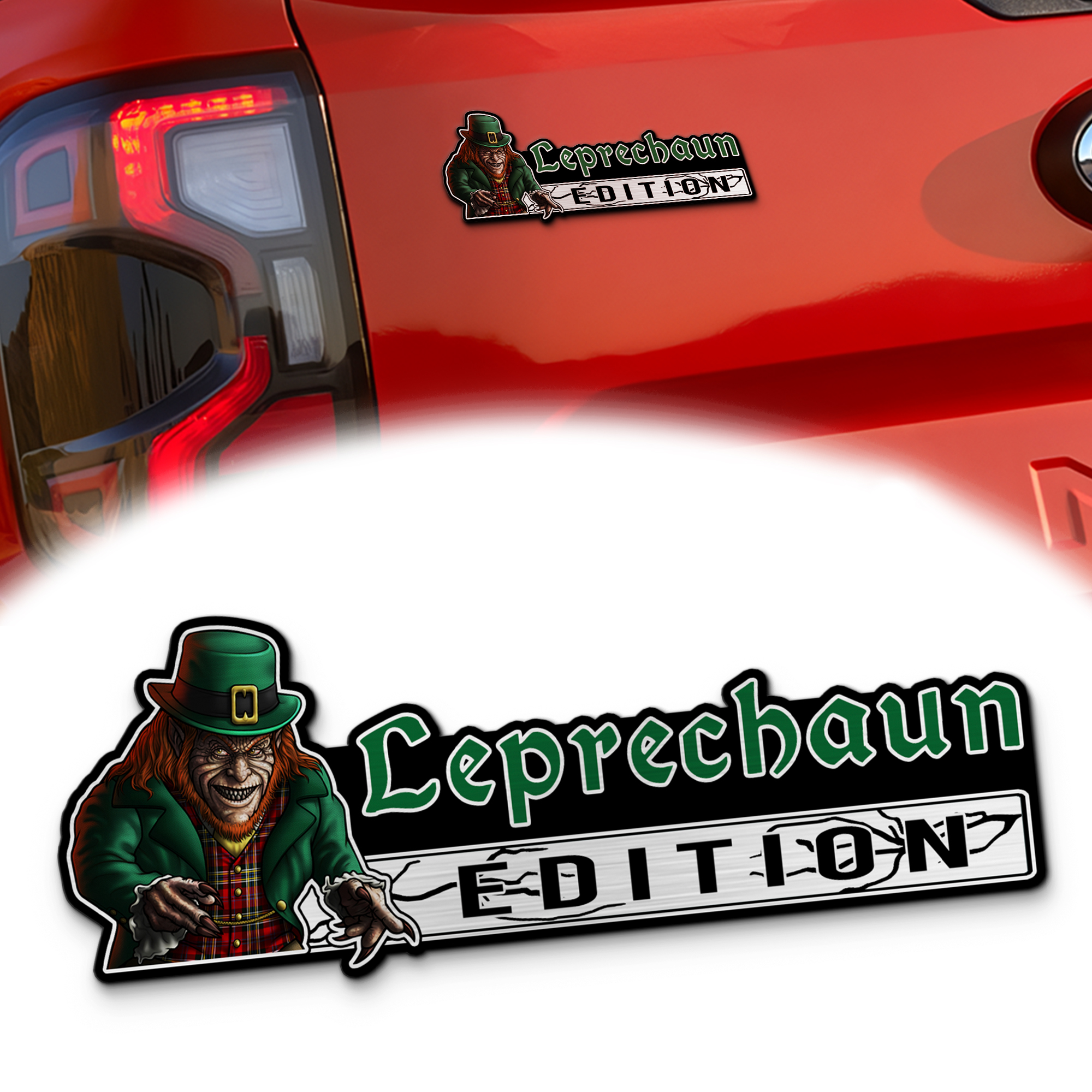 Leprechaun Edition Laser Engraved Car Emblem Version 1 1 Leprechaun Edition Laser Engraved Car Emblem Version 1