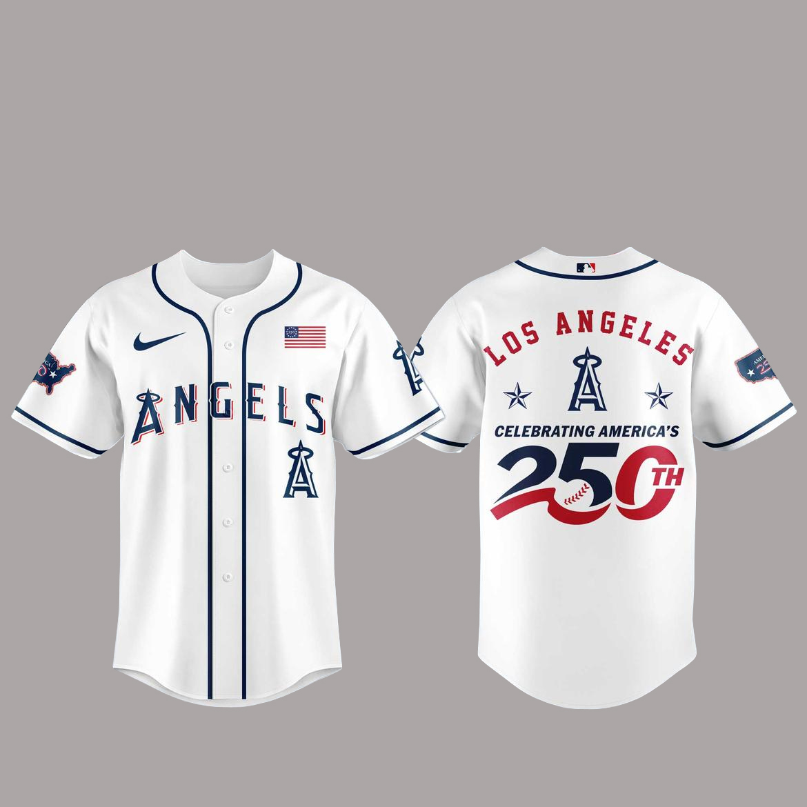 Los Angeles Angels America 250th Anniversary Of USA 2026 Baseball Jersey 1 Los Angeles Angels America 250th Anniversary Of USA 2026 Baseball Jersey