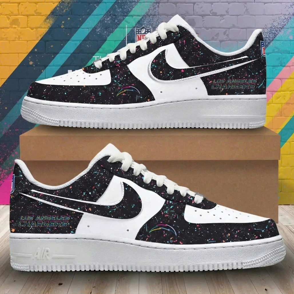 Los Angeles Chargers Crucial Catch 2025 Air Force 1 Shoes Sneakers 1 Los Angeles Chargers Crucial Catch 2025 Air Force 1 Shoes Sneakers
