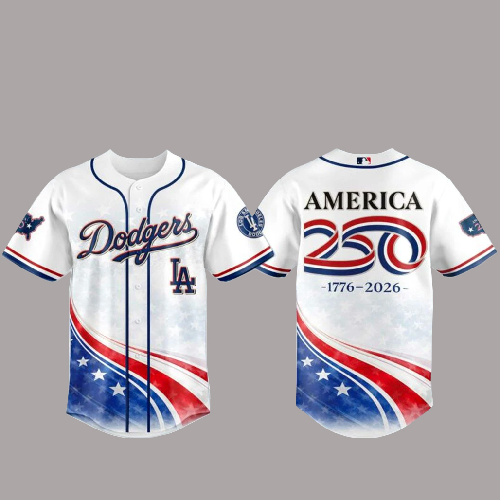 Los Angeles Dodgers America 250th Anniversary Baseball Jersey 1 Los Angeles Dodgers America 250th Anniversary Baseball Jersey