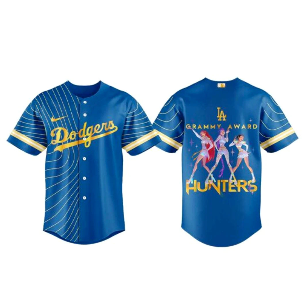 Los Angeles Dodgers x KPop Demon Hunters 2026 Grammys Award Baseball Jersey 1 Los Angeles Dodgers x KPop Demon Hunters 2026 Grammys Award Baseball Jersey