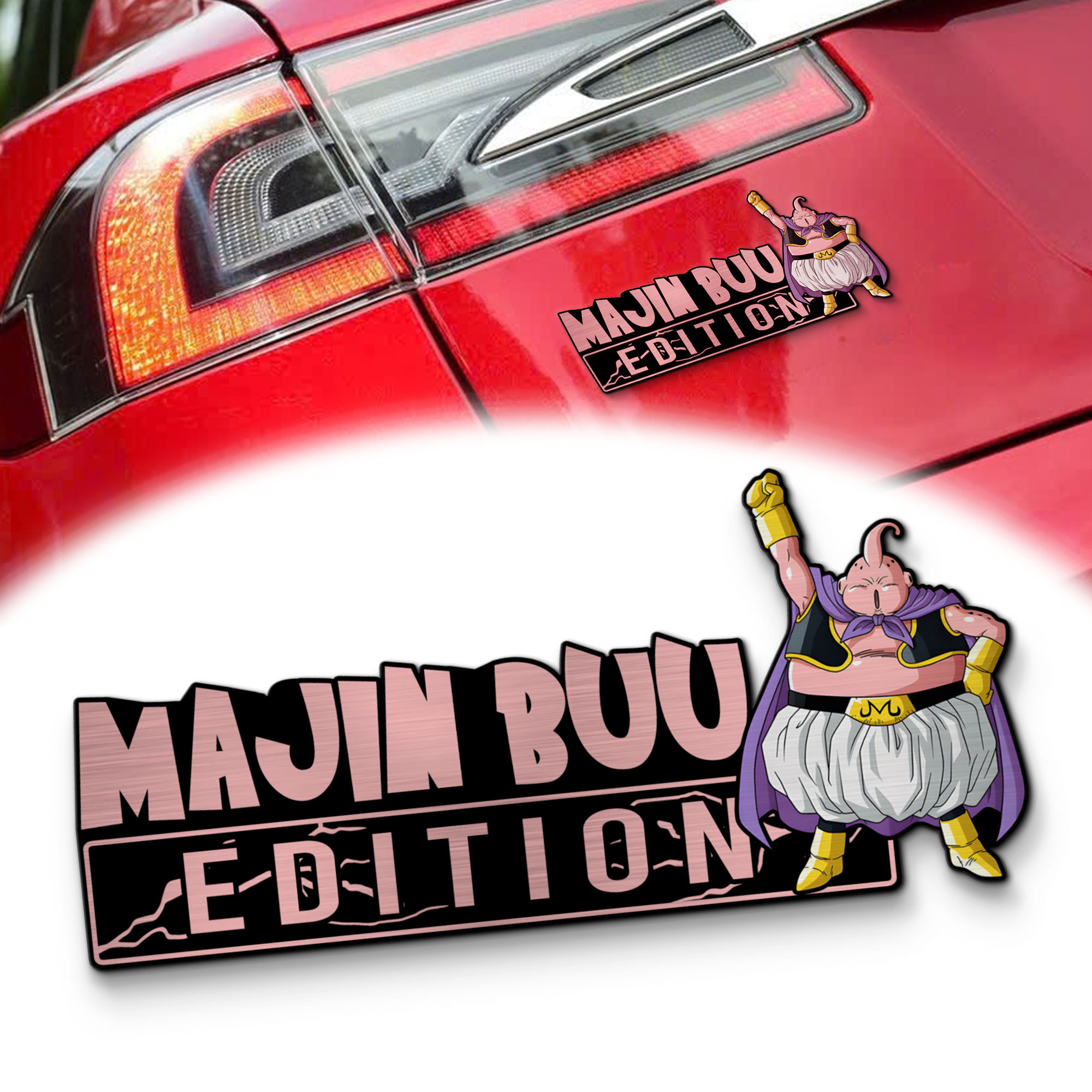 Majin Buu Edition Laser-Engraved Car Badge 1 Majin Buu Edition Laser-Engraved Car Badge