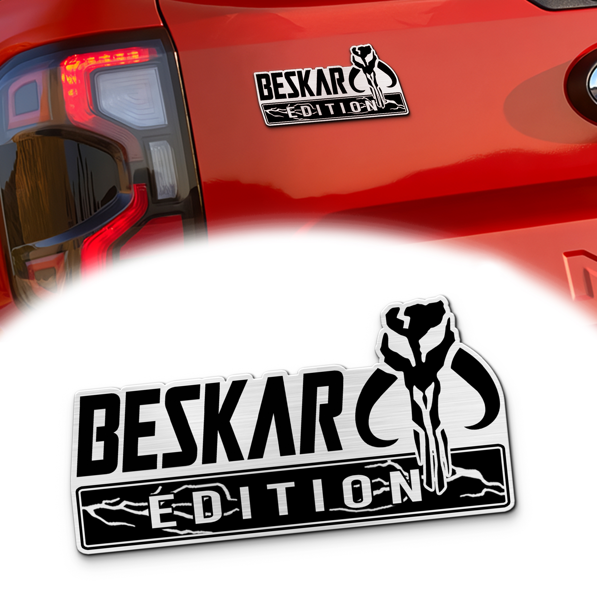 Beskar Laser Engraved Car Emblem 1 Beskar Laser Engraved Car Emblem