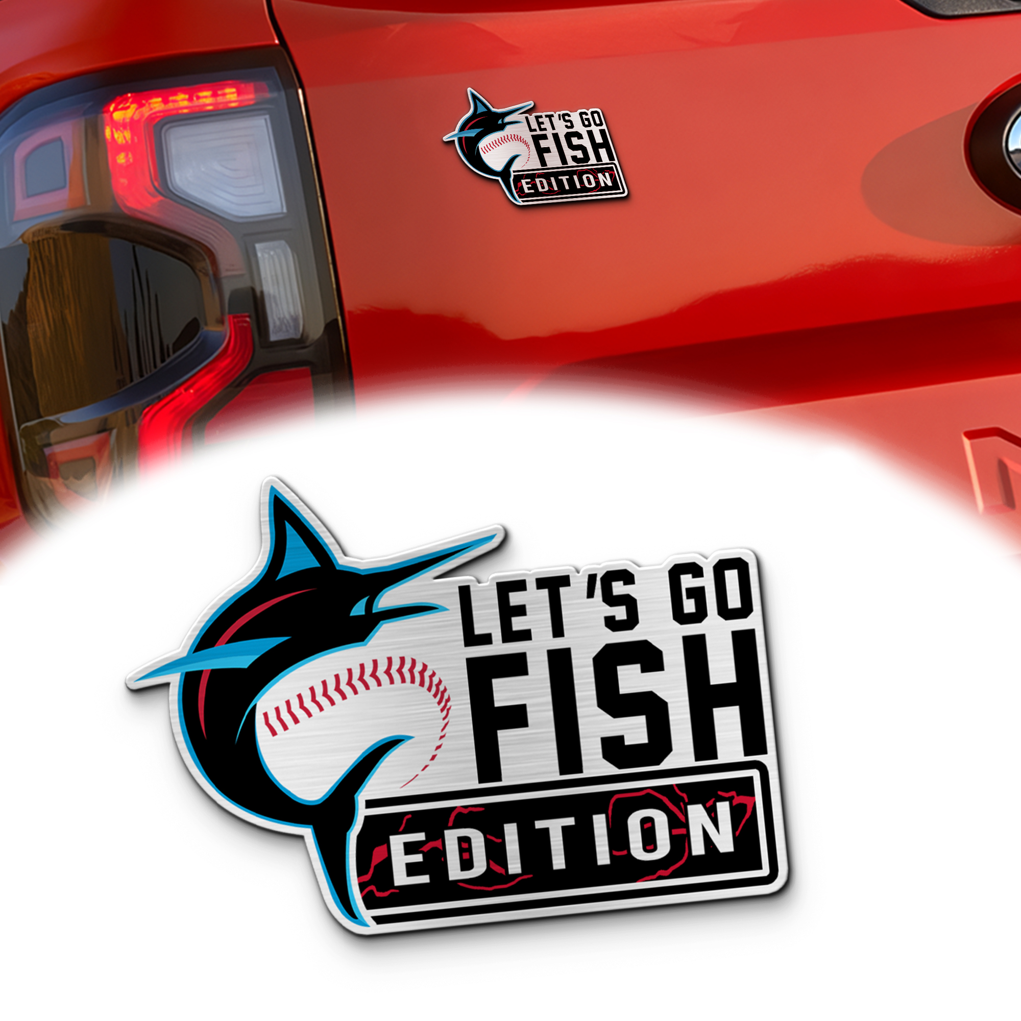 Miami Marlins Edition Car Emblem 1 Miami Marlins Edition Car Emblem