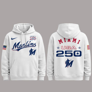Miami Marlins Sox 250 USA 2026 Celebration America 250 x Major League Baseball Hoodie