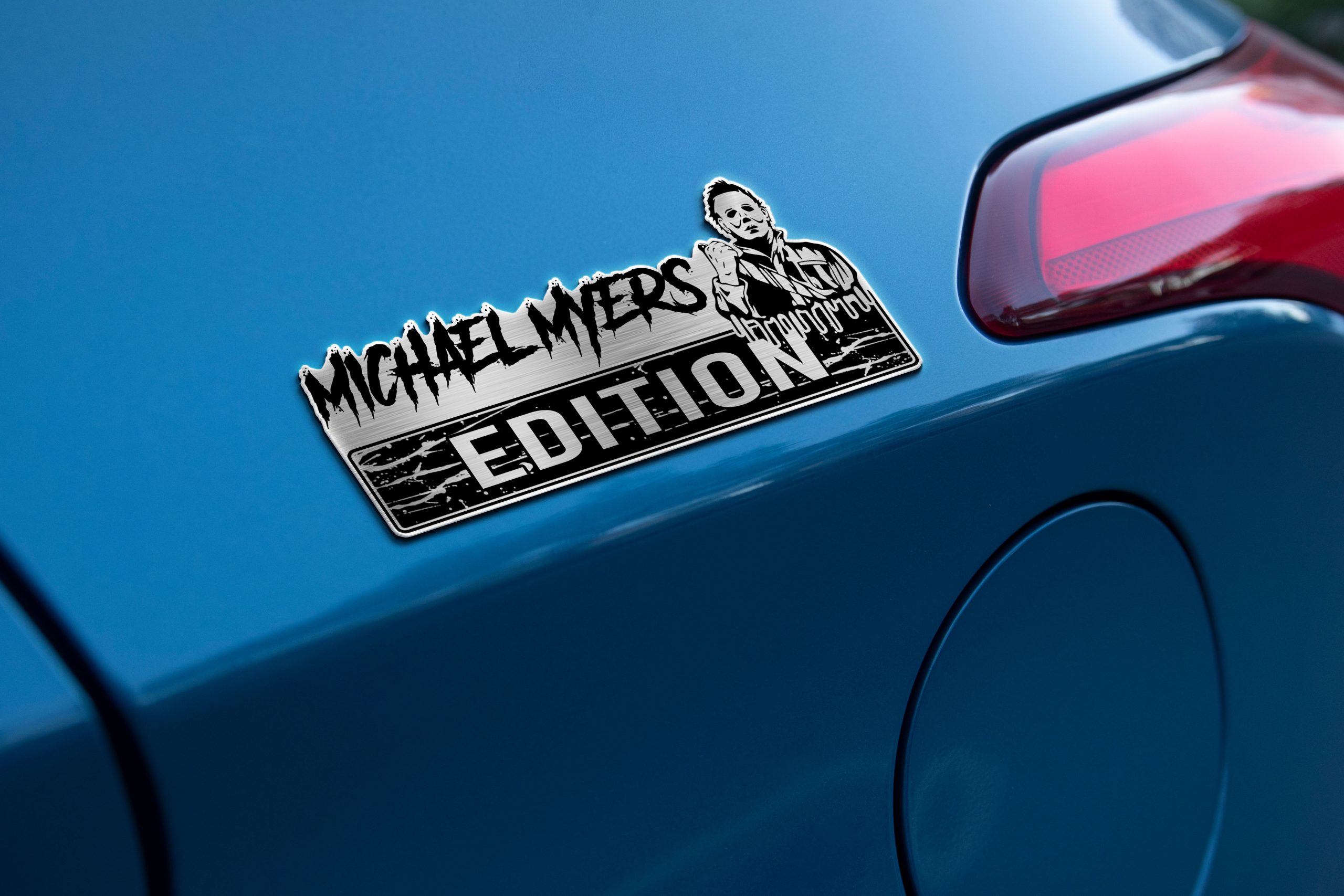 Michael Myers Edition Laser Engraved Car Name Emblem 6 Michael Myers Edition Laser Engraved Car Name Emblem - Image 6
