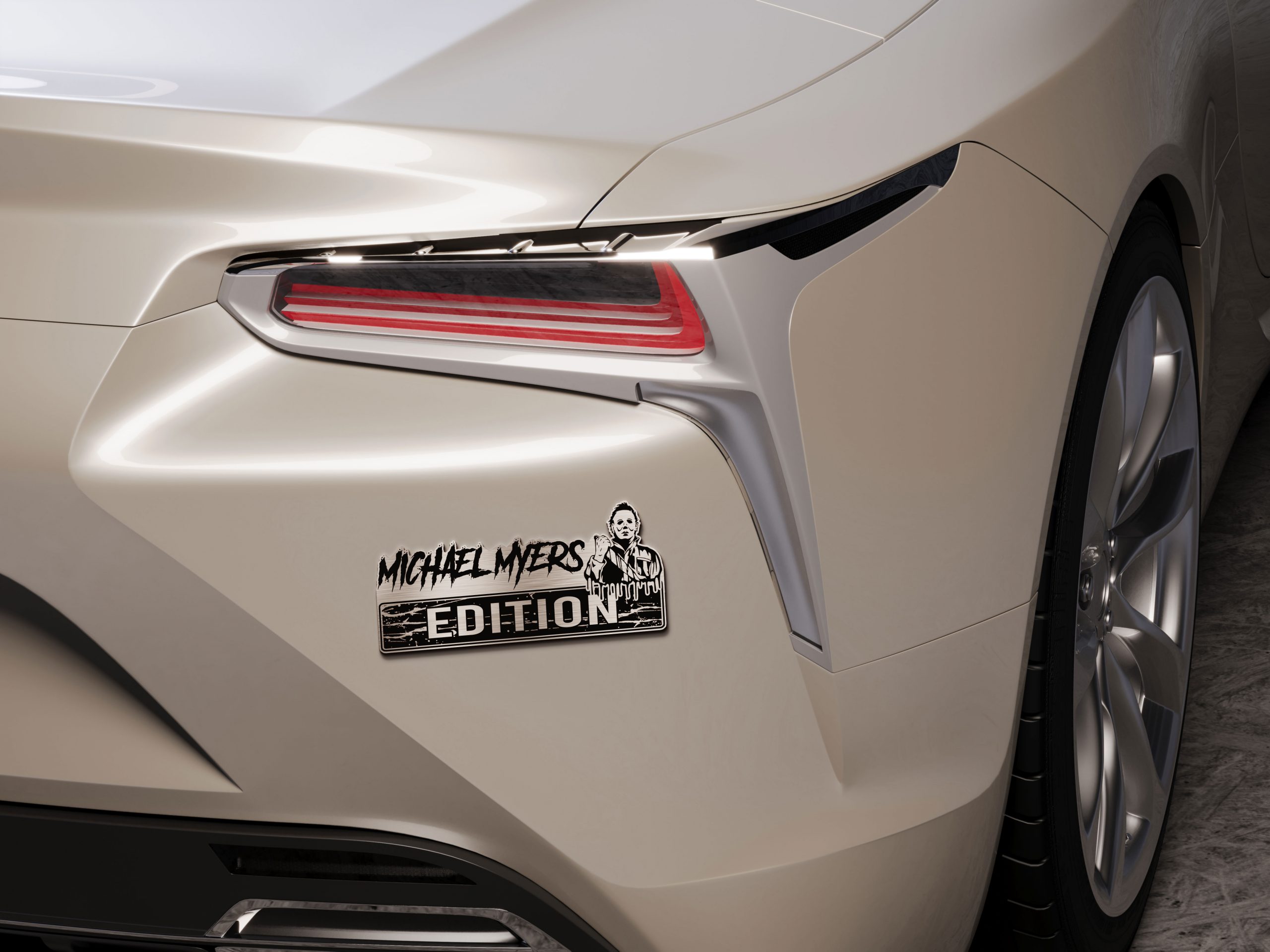 Michael Myers Edition Laser Engraved Car Name Emblem 3 Michael Myers Edition Laser Engraved Car Name Emblem - Image 3