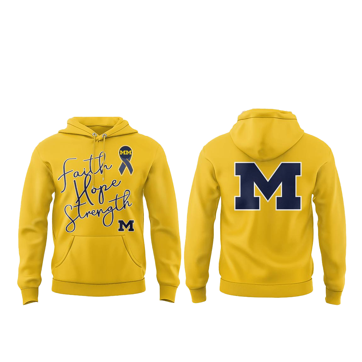 Michigan Wolverines Faith Hope Strength 2026 Shirt 2 Michigan Wolverines Faith Hope Strength 2026 Shirt - Image 2