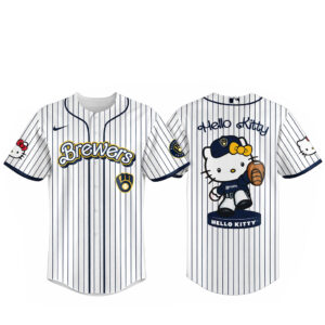 Milwaukee Brewers Major League Baseball 2026 Hello Kitty Baseball Jersey