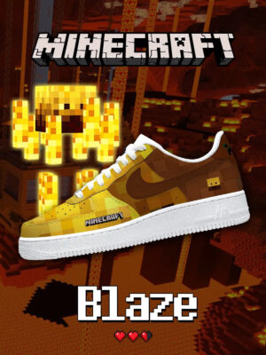 Minecraft Blaze Air Force 1 Shoes Sneakers