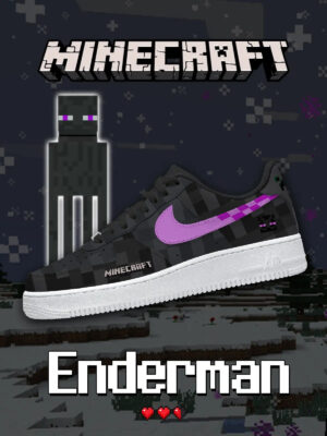 Minecraft Enderman Air Force 1 Shoes Sneakers