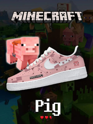 Minecraft Pig Air Force 1 Shoes Sneakers