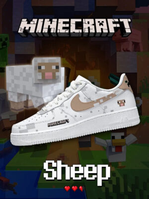 Minecraft Sheep Air Force 1 Shoes Sneakers