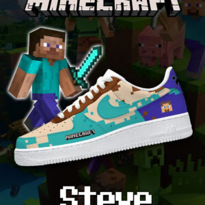 Minecraft Steve Air Force 1 Shoes Sneakers
