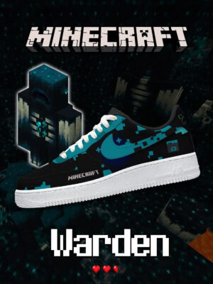 Minecraft Warden Air Force 1 Shoes Sneakers