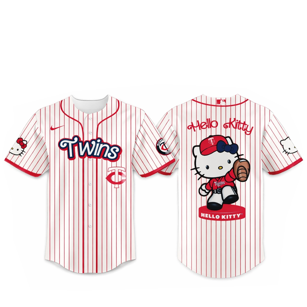 Minnesota Twins Major League Baseball 2026 Hello Kitty Baseball Jersey 1 Minnesota Twins Major League Baseball 2026 Hello Kitty Baseball Jersey
