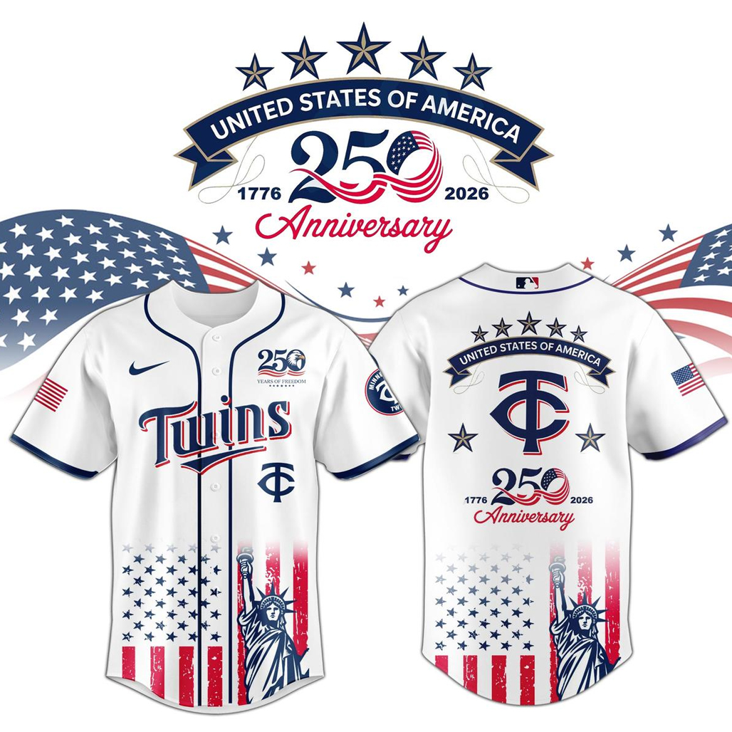 Minnesota Twins x America’s 250th Anniversary 2026 Baseball Jersey 1 Minnesota Twins x America’s 250th Anniversary 2026 Baseball Jersey