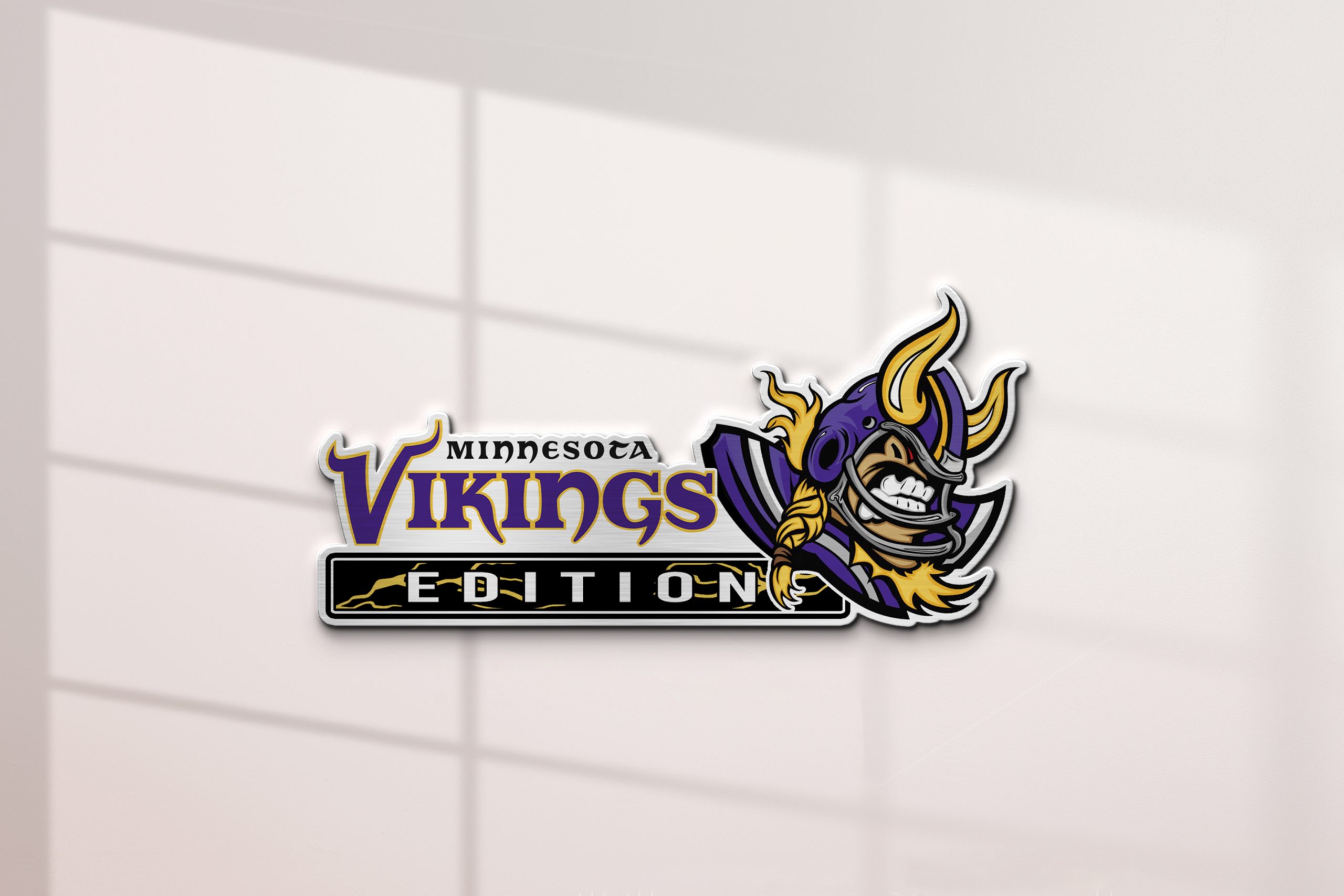 Minnesota Vikings Edition Inspired Laser Engraved Car Emblem Version 1 2 Minnesota Vikings Edition Inspired Laser Engraved Car Emblem Version 1 - Image 2