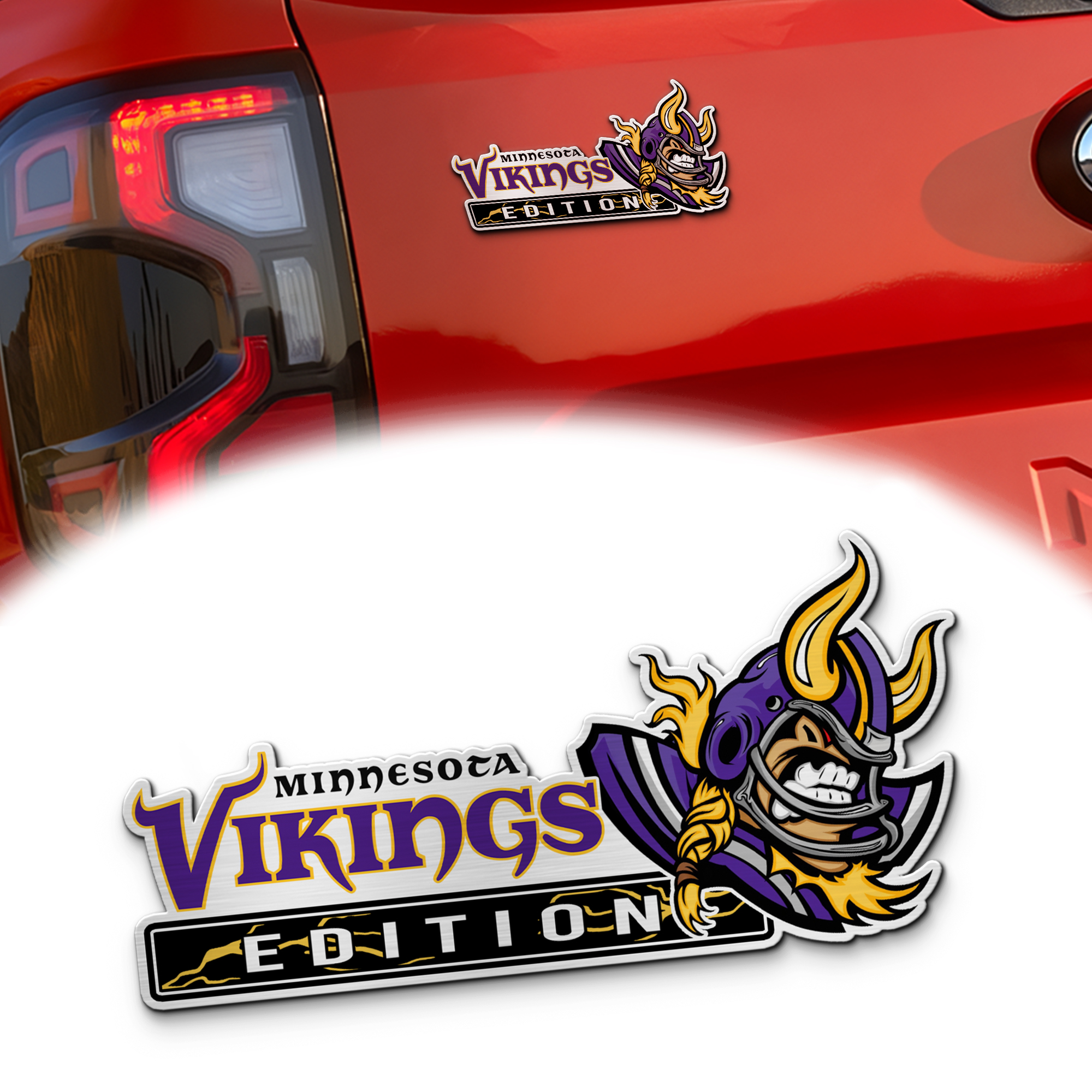 Minnesota Vikings Edition Inspired Laser Engraved Car Emblem Version 1 1 Minnesota Vikings Edition Inspired Laser Engraved Car Emblem Version 1