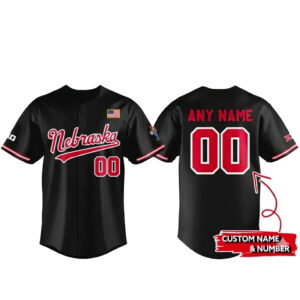 Nebraska Cornhuskers Back in Black Baseball Jersey
