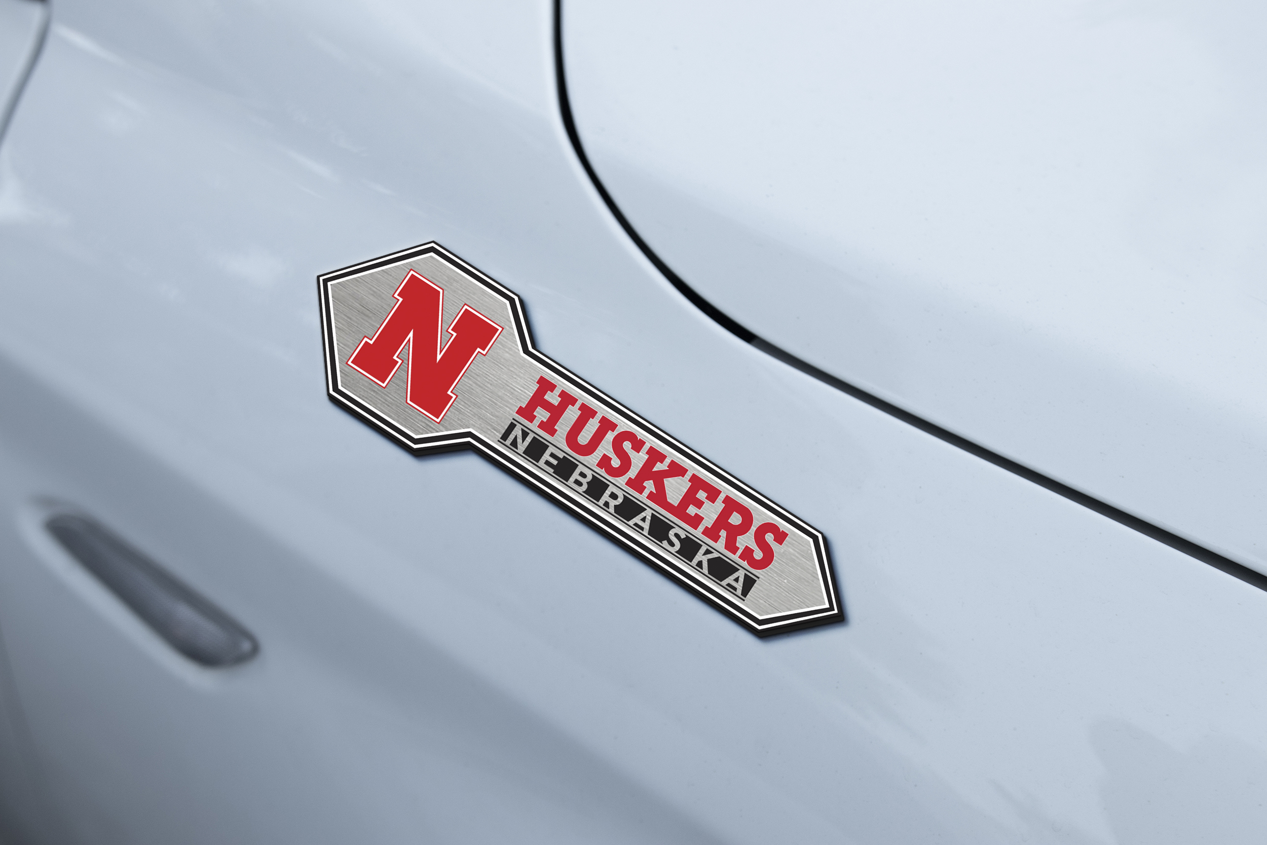 Nebraska Cornhuskers Edition Acrylic Car Name Emblem 6 Nebraska Cornhuskers Edition Acrylic Car Name Emblem - Image 6