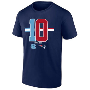 New England Patriots Drake Maye 10 Stripe T-Shirt