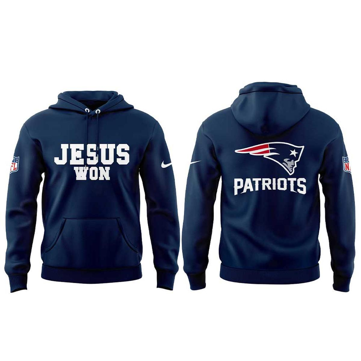 New England Patriots Jesus Won Shirt 2 New England Patriots Jesus Won Shirt - Image 2