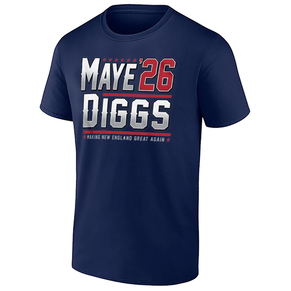 New England Patriots Maye Diggs '26 T-Shirt 1 New England Patriots Maye Diggs '26 T-Shirt