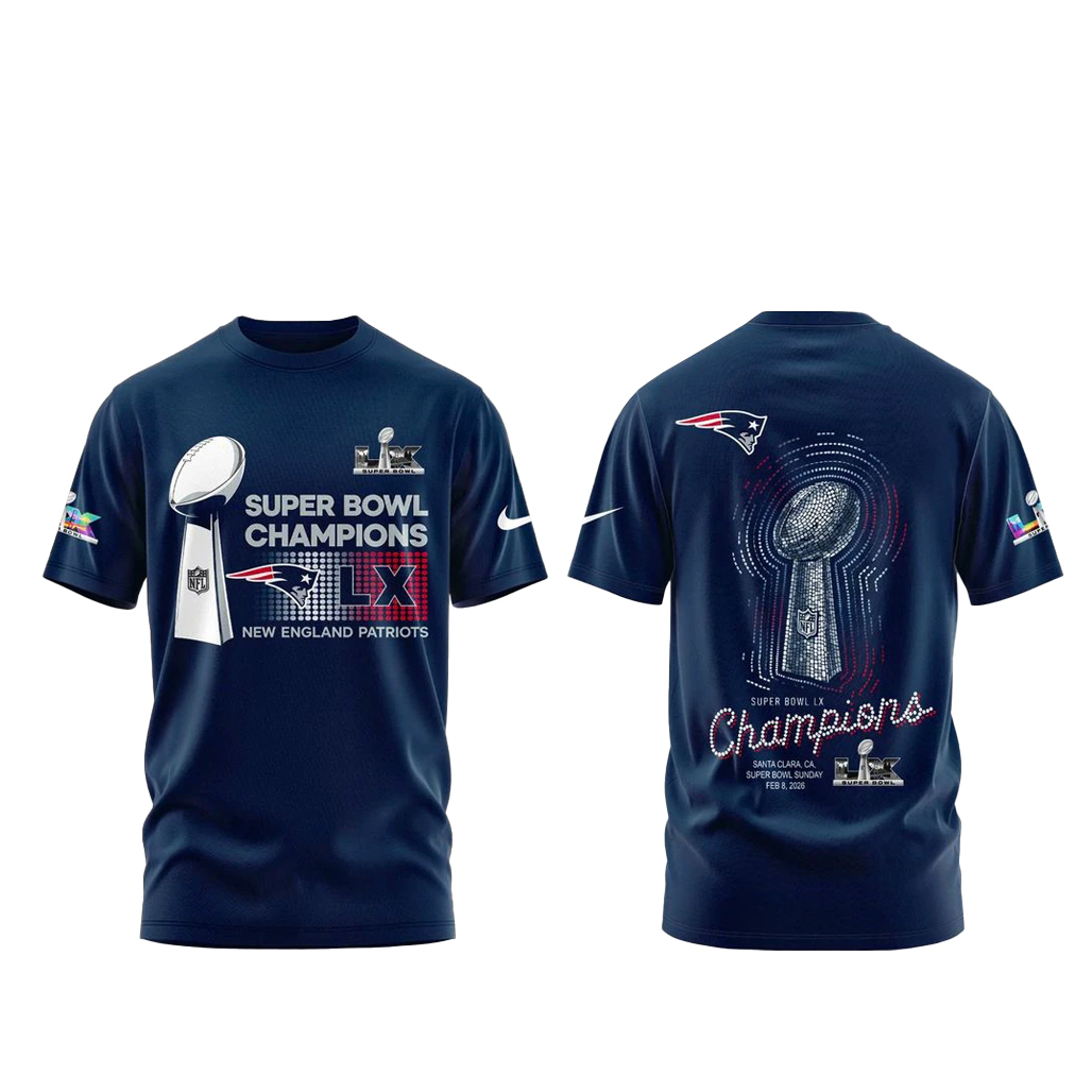 New England Patriots Super Bowl LX Champions 2026 For Fan Shirt 1 New England Patriots Super Bowl LX Champions 2026 For Fan Shirt