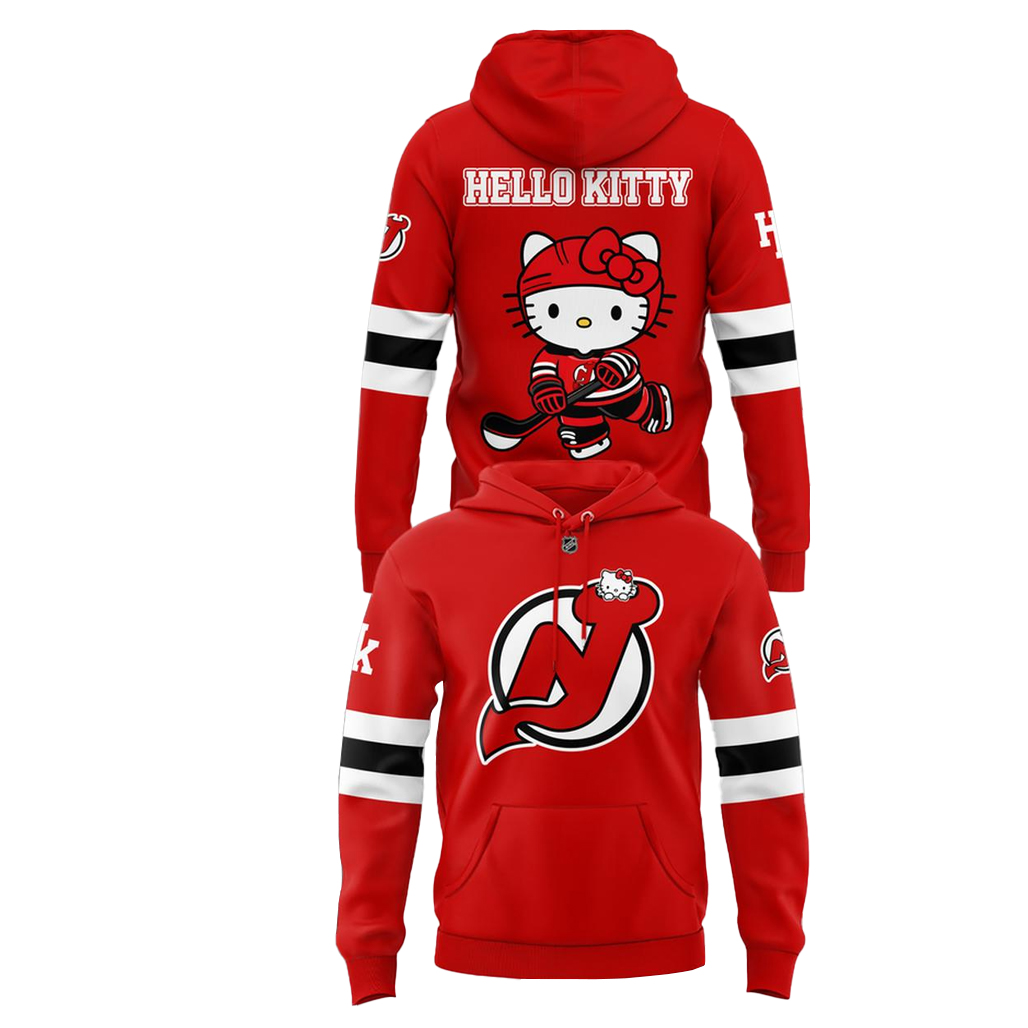 New Jersey Devils x Hello Kitty Night 2026 Shirt Version 1 2 New Jersey Devils x Hello Kitty Night 2026 Hoodie Version 1