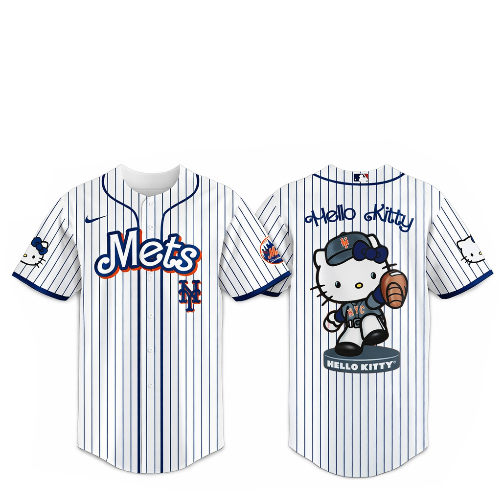 New York Mets Major League Baseball 2026 Hello Kitty Baseball Jersey 1 New York Mets Major League Baseball 2026 Hello Kitty Baseball Jersey