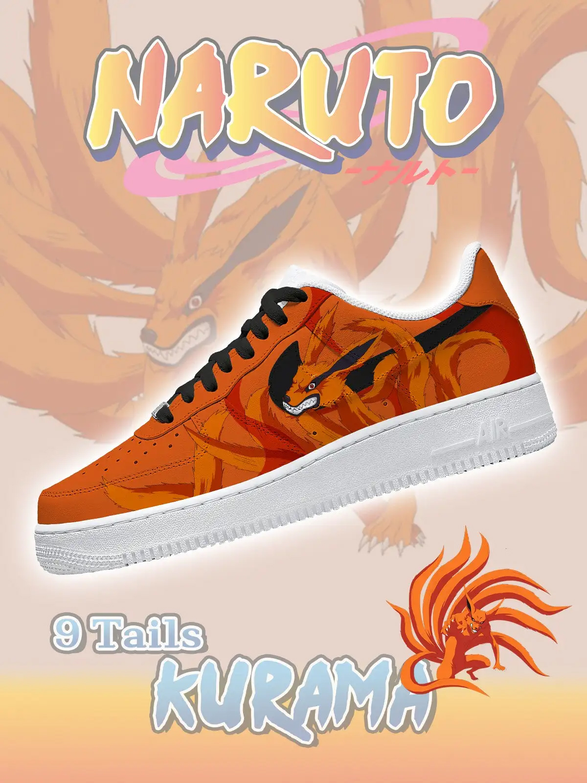 Nine-Tails Kurama Air Force 1 Shoes Sneakers 1 Nine-Tails Kurama Air Force 1 Shoes Sneakers